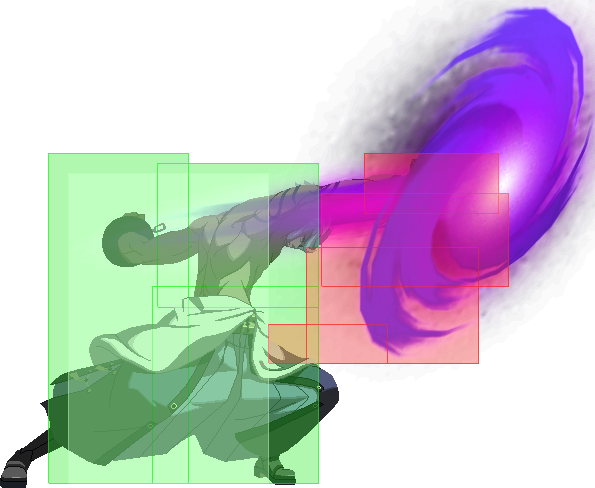 The result of simply layering Char+FX+Hitboxes, look at that MOLD