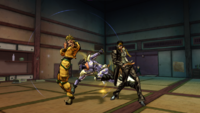 DIO performing a Stylish Evade against Jotaro (Part 3).