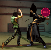 Ermes executing a Mid Attack (labelled as High).