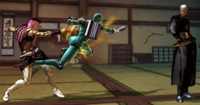Anasui's Command Throw, showing its large reach.