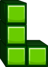 S-Tetromino (Green) (Solid)