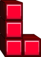 Z-Tetromino (Red) (Solid)