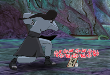 Neji planting a makeshift landmine in the ground