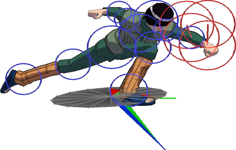 File:SCON4 Might Guy runA hitbox.png