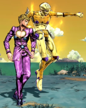 Giorno poses alongside the images that inspired them : r/StardustCrusaders